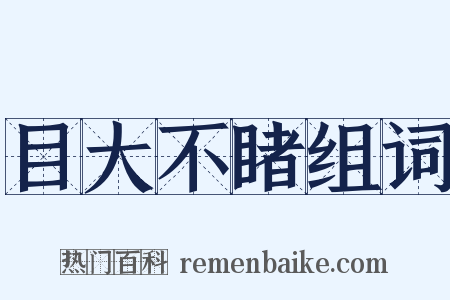 目大不睹组词是什么意思的图片